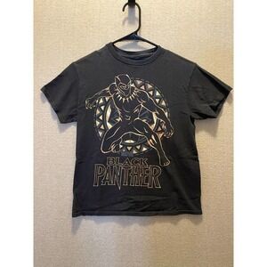 Marvel Shirt Boy's Small (6/7) Black Panther Black